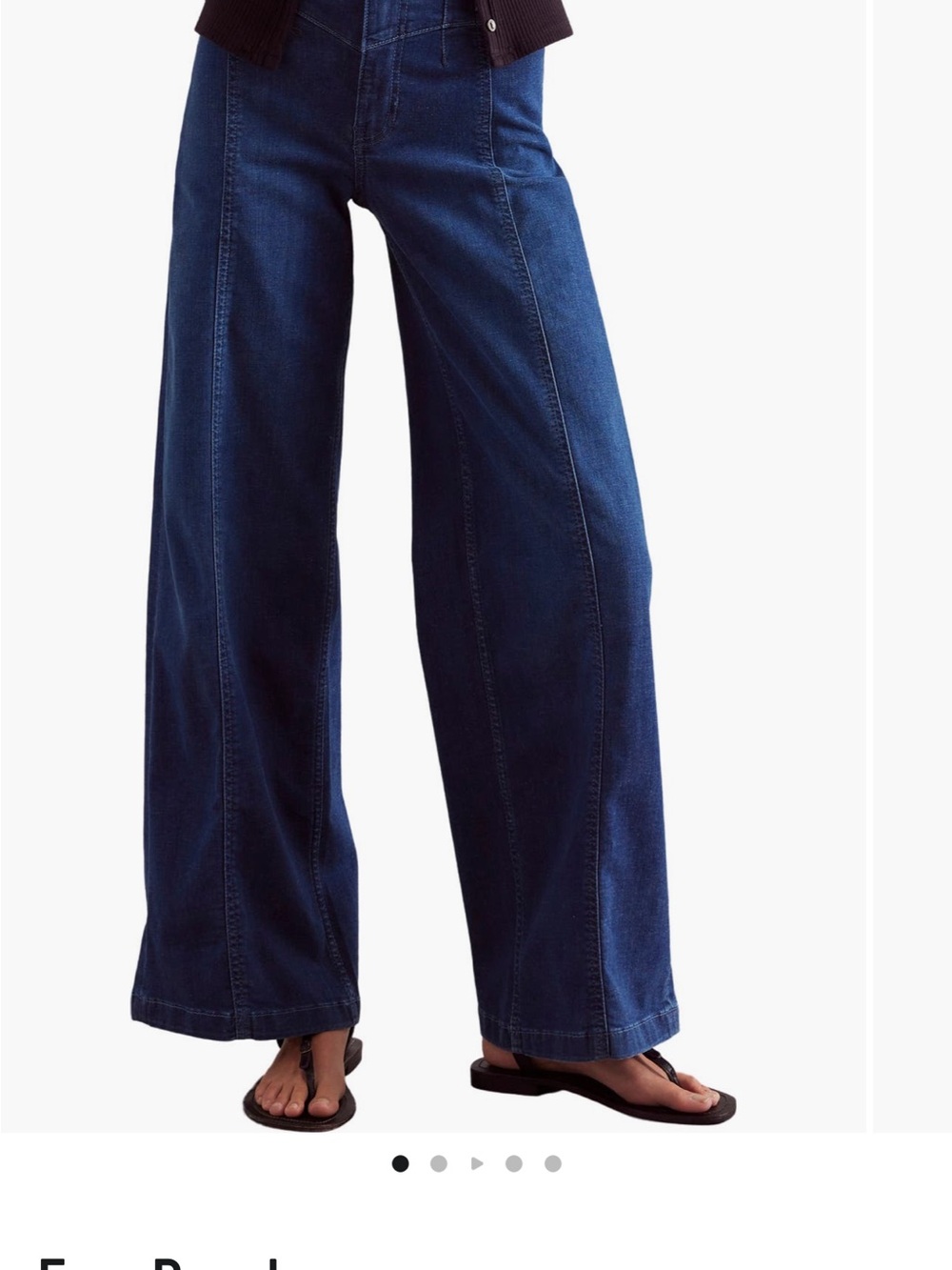 Free People Wide-Leg Deep Indigo Jeans
